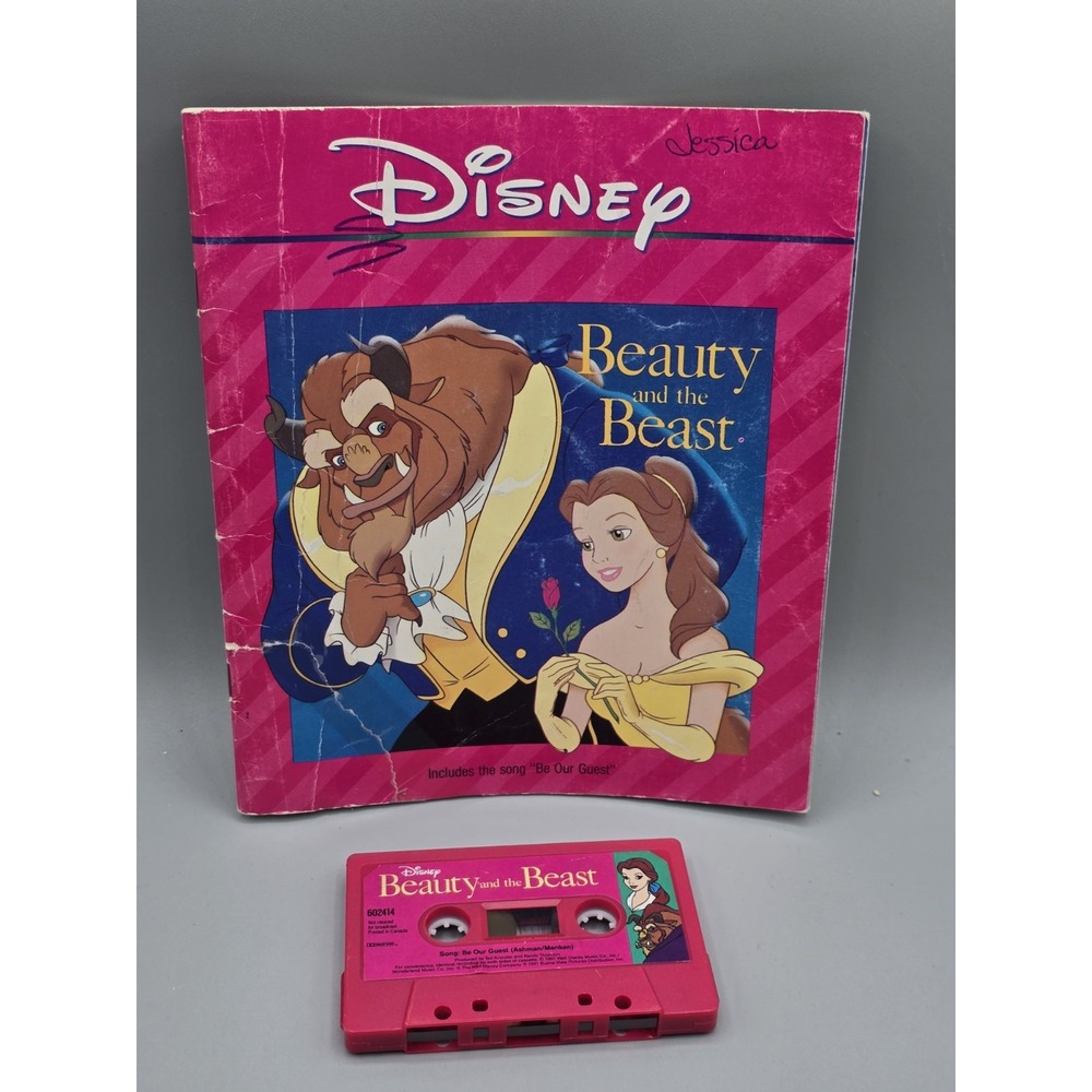 Disney's Beauty And The‎ Beast Paperback Book & Cassette Tape Read-Along 1991